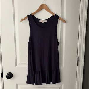 LOFT ruffle hem tank